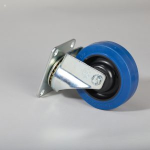 ROULETTE PIVOTANTE BLEUE SANS FREIN